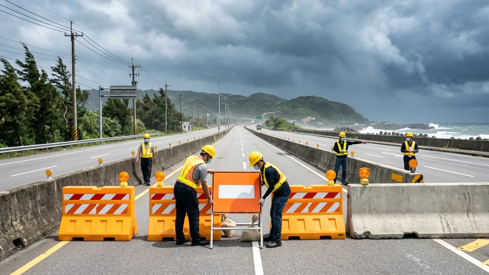 Bão Bawei đổ bộ: Đài Loan phong tỏa 13 tuyến đường để đảm bảo an toàn