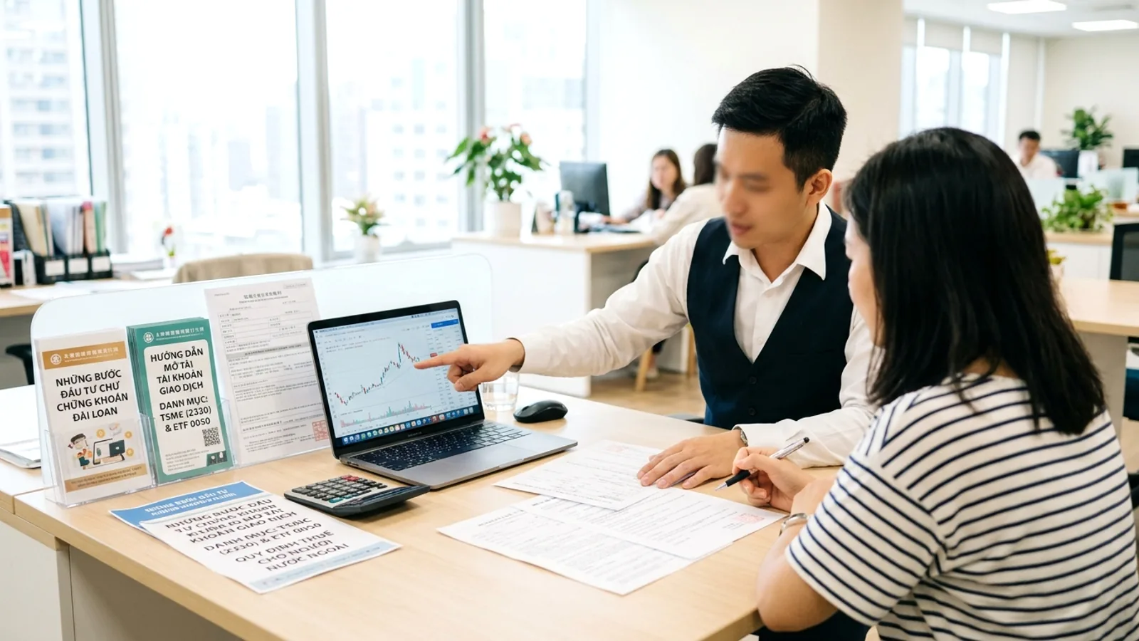 Chứng khoán Đài Loan cho người mới: mở tài khoản, mua TSMC và ETF 0050, thuế thế nào