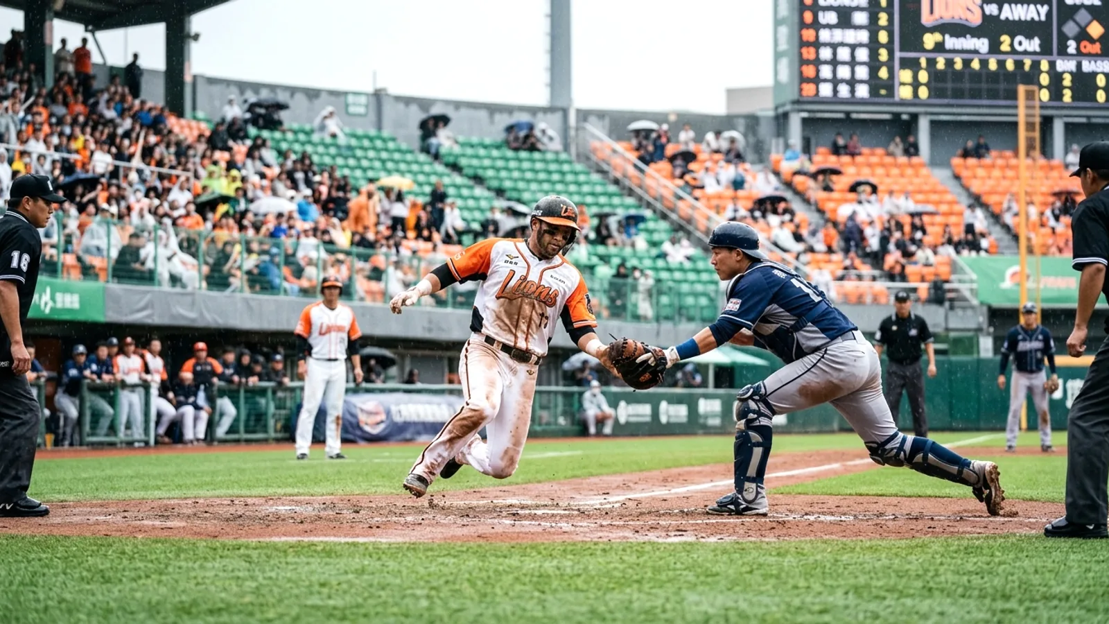CPBL: Trận bóng chày dưới ảnh hưởng thời tiết và chiến thắng kịch tính của Uni-President Lions