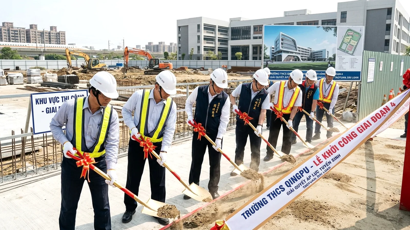 Đài Loan: Taoyuan khởi công giai đoạn 4 trường trung học cơ sở Qingpu, giải quyết áp lực tuyển sinh
