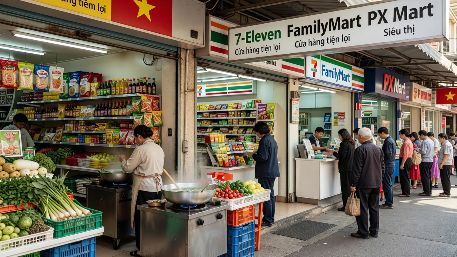 Địa chỉ 7-Eleven FamilyMart PX Mart cho người Việt
