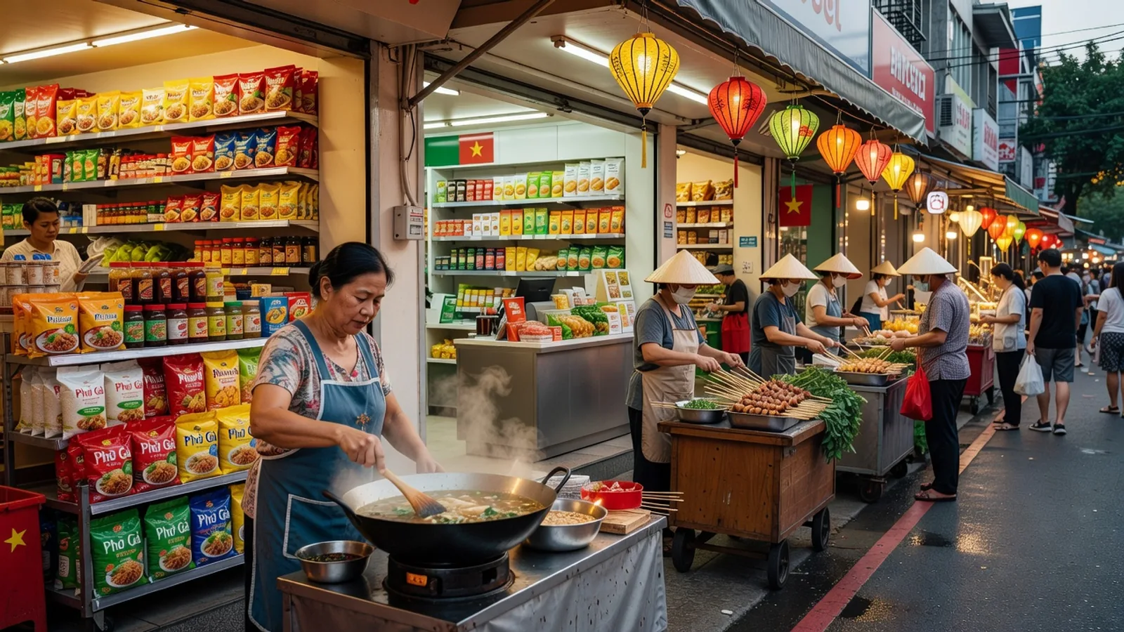Địa chỉ chợ đêm & siêu thị cho người Việt