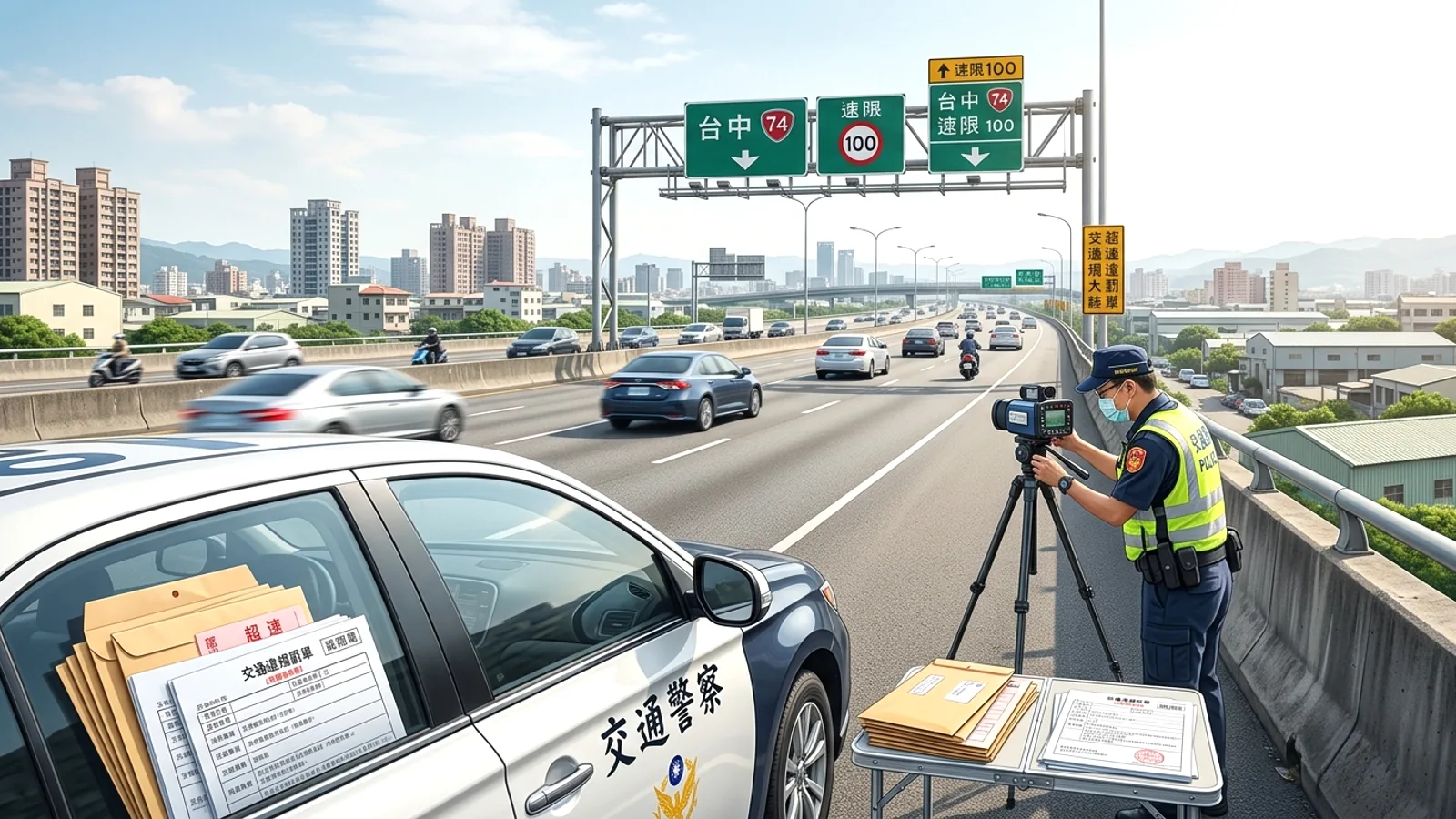 Đường cao tốc Đài Trung 74: Hàng ngàn vé phạt tốc độ, thu về hàng chục triệu Đài tệ