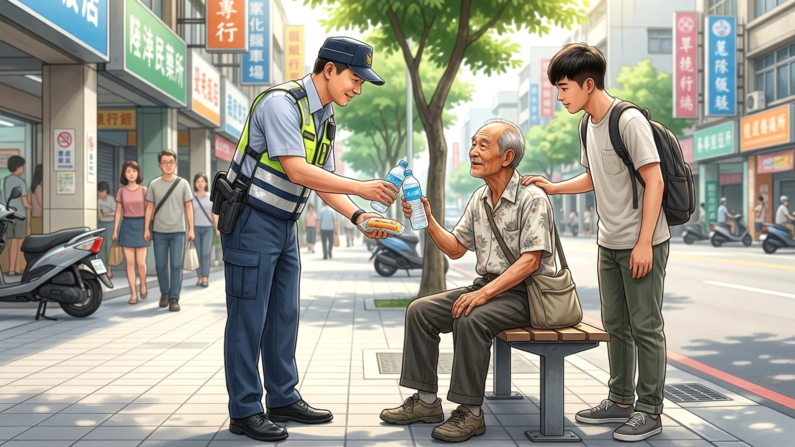 Taichung: Cụ ông 69 tuổi đi lạc 29km dưới nắng nóng, nhận được sự giúp đỡ ấm áp
